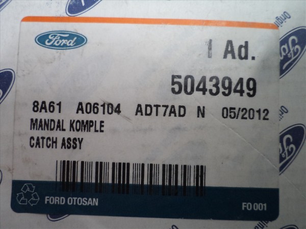 Ford Fiesta Connect Torpido Kilit Mandal Komple Bej 8A6 YP1-A06104ADT7AD (FC-130)