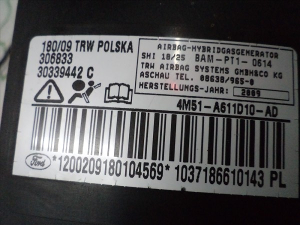 Ford Focus Ön Sağ Koltuk Hava Yastığı Airbag 4M51-A611D10-A CP (FD-130)