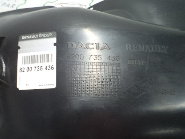 Dacia Sandero Sağ Arka Çamurluk Davlumbazı Orj 8200735436 YP