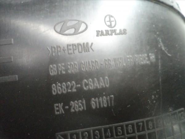 Hyundai İ20 Sağ Arka Çamurluk Davlumbazı 86822-C8AA0 CP