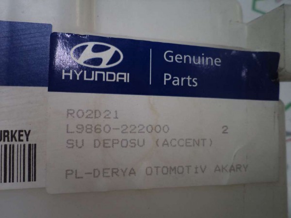 Hyundai Accent Su Fiskiye Deposu 95-00 Orj L98602 22000 YP (ED-109)