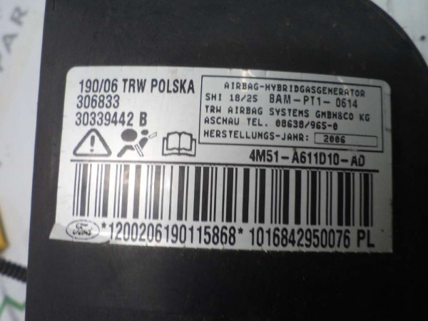 Ford Focus Sağ Ön Koltuk Hava Yastığı Airbag Orj 4M51-A611D10 CP (FD-130)