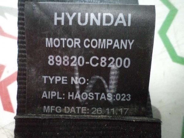 Hyundai İ20 Sağ Arka Emniyet Kemeri Orj 89820-C8200 CP