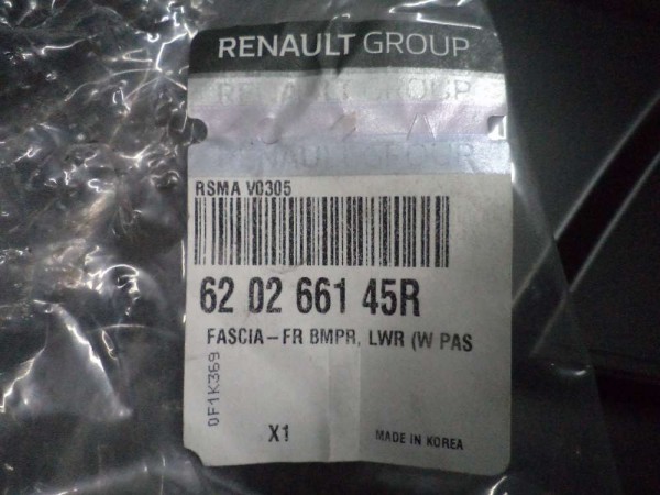 Renault Koleos 2 Ön Tampon Alt Izgarası Orjinal Sıfır 620266145R YP (DB-110)