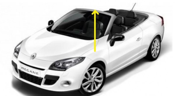 Renault Megane 3 Cabrio Ön Cam Üst Çıtası Orj 727510005R YP (HE-130)