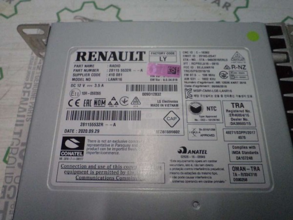 Renault Megane 4 Radio Beyni Orjinal Sıfır 281155532R YP (AC-122)