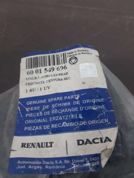 Dacia Logan Arka Orta Emniyet Kemer Kolu Orj. YP 6001549696 (DA130)