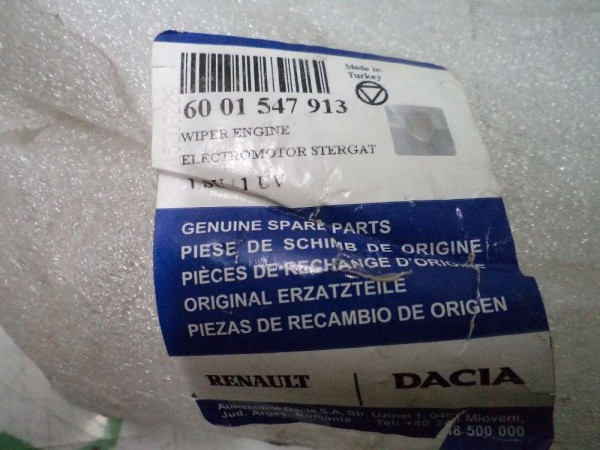 Dacia Duster Ön Cam Silecek Motoru 6001547913 YP (HH-120/CA-130)