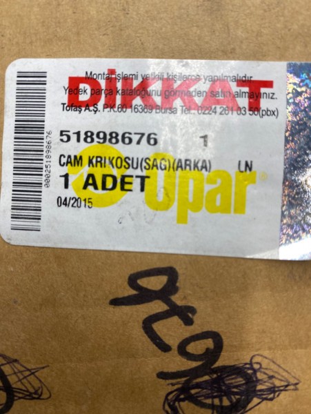 Fiat Linea Sağ Arka Cam Krikosu 51898676 YP (CB-130)